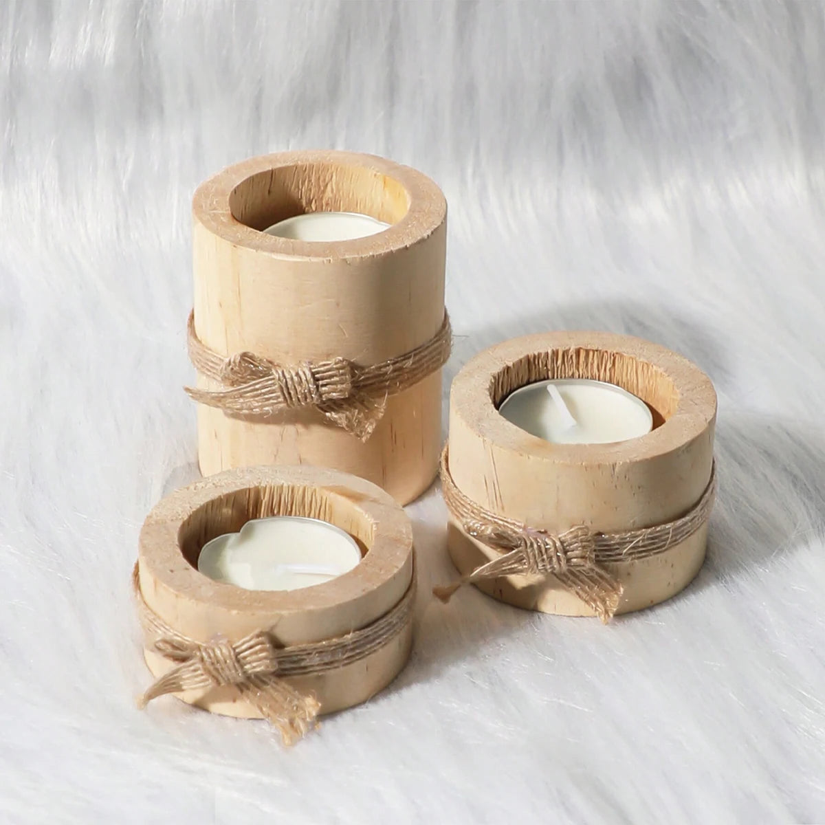 Wooden Tea Light Holders, product photo 5