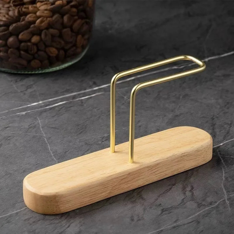 Wooden Coffee Filter Holder, Stand for V-Shaped and Flat-Bottom Paper Filters