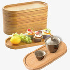 Solid Wood Dessert Plate, product photo 1