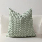 Textured Knit Throw Pillow Cover, Soft Cushion Case with Zipper for Sofa and Bed, Green, Sage Green, White or Beige