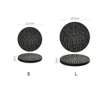 Stone Grain Ceramic Dinner Plate, Rustic Stoneware-Look Serving Plate for Steak, Pasta and Salad, Black or White, Two Sizes
