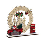 Wooden advent calendar with Santa truck