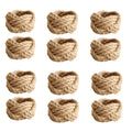 Braided Jute Napkin Rings Set of 12, product photo 1