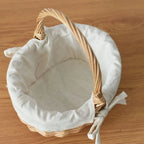 Rattan Tote Basket with Washable Lining, product photo 2