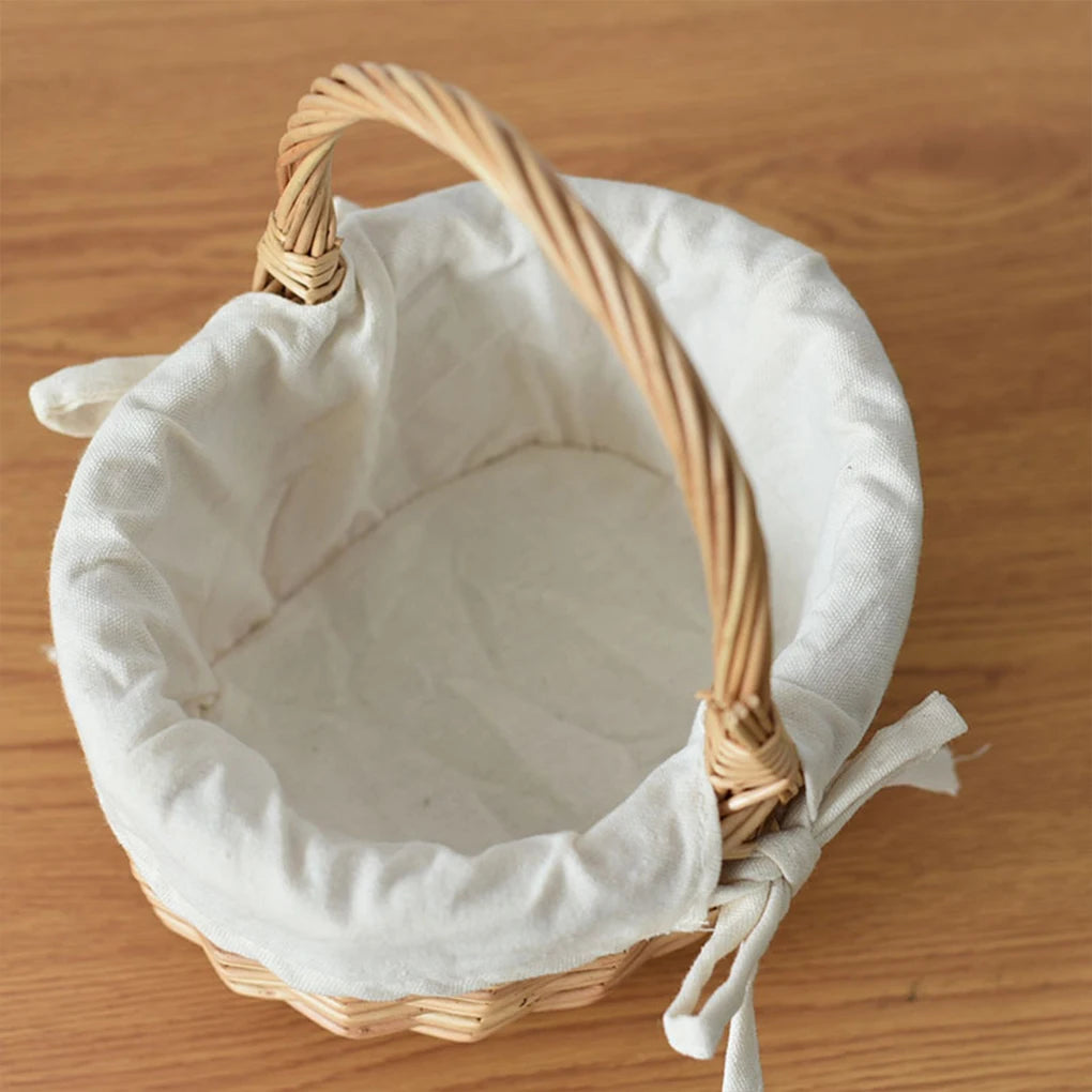 Rattan Tote Basket with Washable Lining, product photo 2
