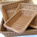 Rectangular Rattan-Style Storage Basket, product photo 1