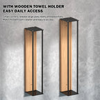 Wall-Mounted Rolled Towel Rack, Decorative Bathroom Towel Storage, No Drilling Needed, 40 or 50 cm