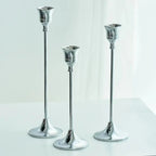 Metal taper candlestick set of 3