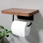 Walnut Shelf Toilet Paper Holder, product photo 1