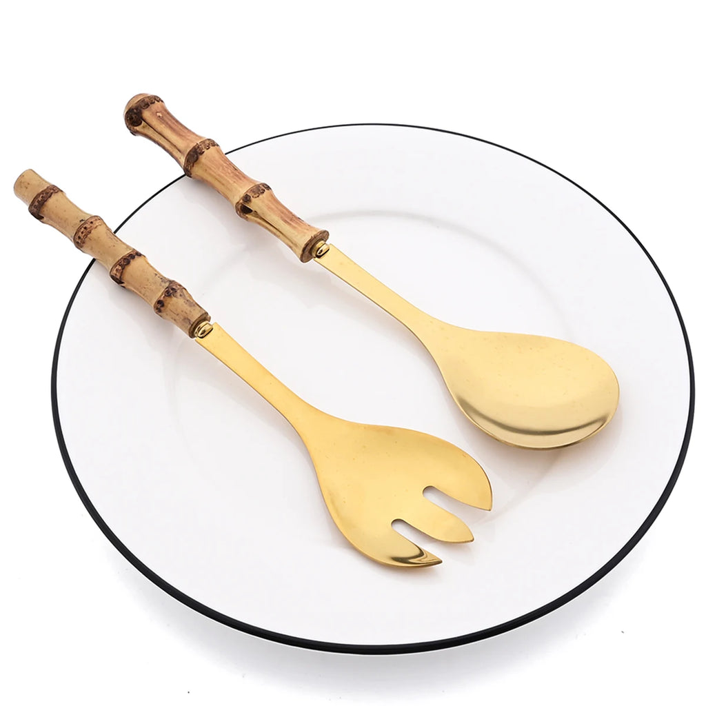 Bamboo Salad Servers Set of 4, product photo 2