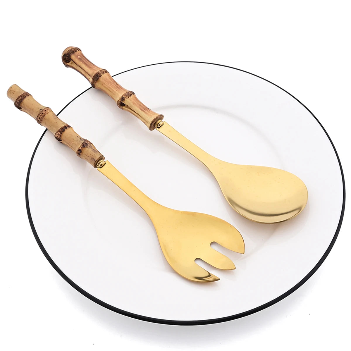 Bamboo Salad Servers Set of 4, product photo 2
