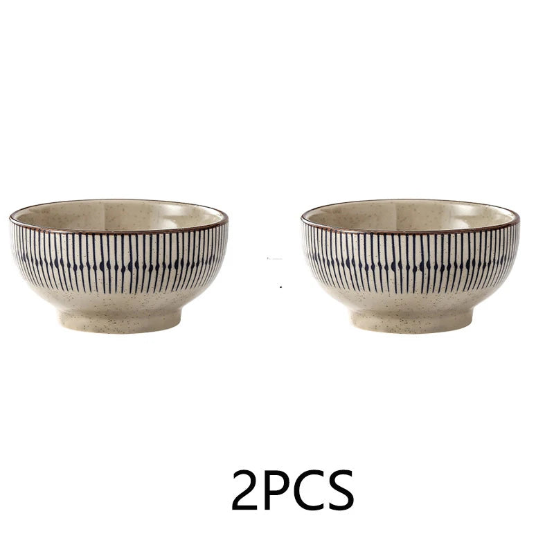 Small Ceramic Bowls, 11.5 cm Thick Bowls for Rice, Dessert, Soup and Dips, Set of 2 or 4