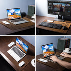 Genuine Leather Desk Pad, Cowhide Desk Mat for Office and Home Desk, Three Sizes
