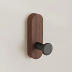 Walnut Wood Wall Hooks Set of 2, product photo 4