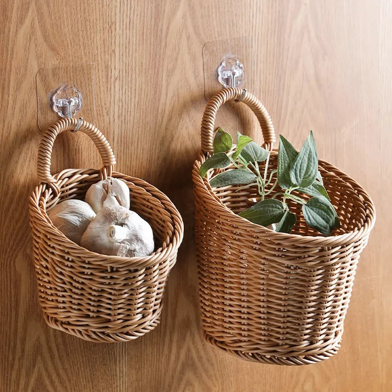 Wall Mounted Wicker Basket, product photo 2