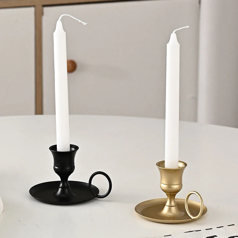 Metal Chamberstick Candle Holder with Handle, product photo 3