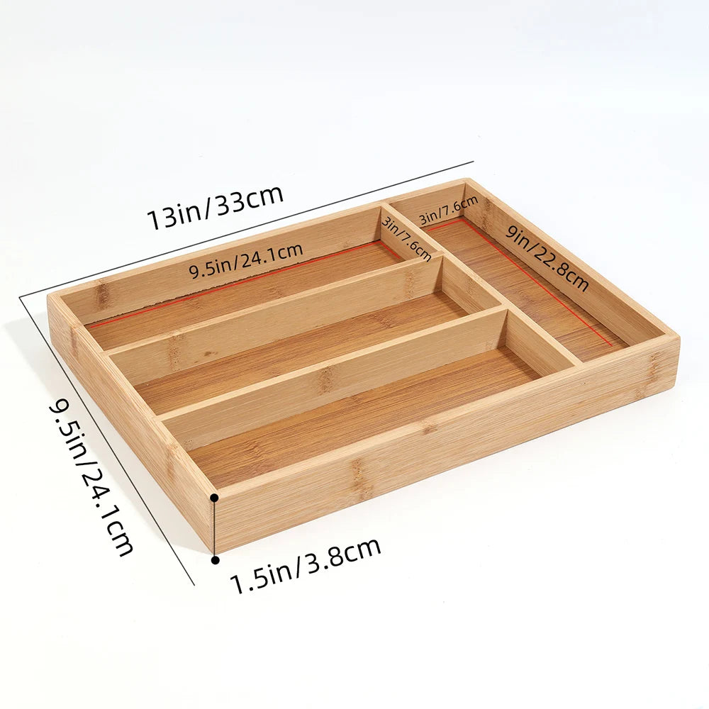 Bamboo Cutlery Drawer Organizer, product photo 6