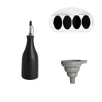 Modern Ceramic Olive Oil Dispenser with Pour Spout, Minimalist Oil Bottle for Kitchen Counter, White, Black, Grey or Sand