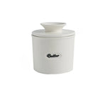 French Butter Crock with Lid, Ceramic Butter Keeper that Keeps Butter Soft on the Counter, White, Black or Light Blue