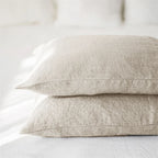 Pure Linen Pillowcases Set of 2, Soft Breathable Envelope Pillowcases for Bed, 50 x 75 cm, Natural, White, Sage Green or Caramel