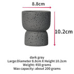 Cement Tealight Holders, Minimalist Concrete Candle Cups for Coffee Table, Bathroom and Bedroom, Beige White or Dark Grey, Small or Large