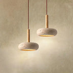 Travertine Disc Pendant Light, product photo 5