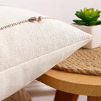 Bohemian Striped Pillow Cover, Linen-Look Throw Pillow Case for Sofa and Bed, 45 x 45 cm