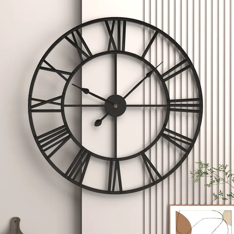 Roman Numeral Metal Wall Clock, product photo 2