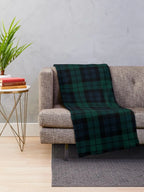Black Watch tartan throw blanket