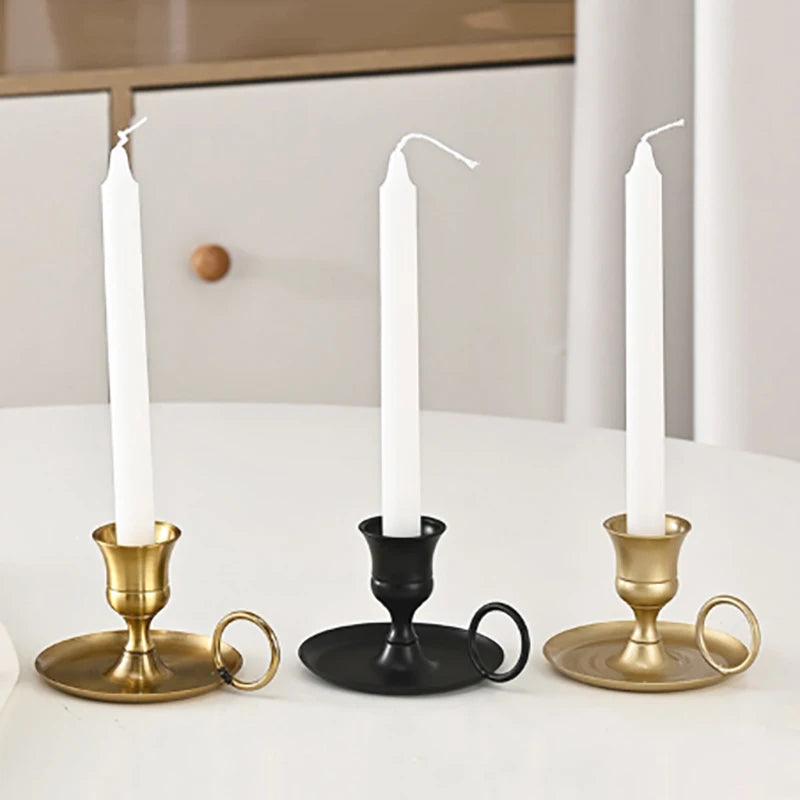Metal Chamberstick Candle Holder with Handle, product photo 4