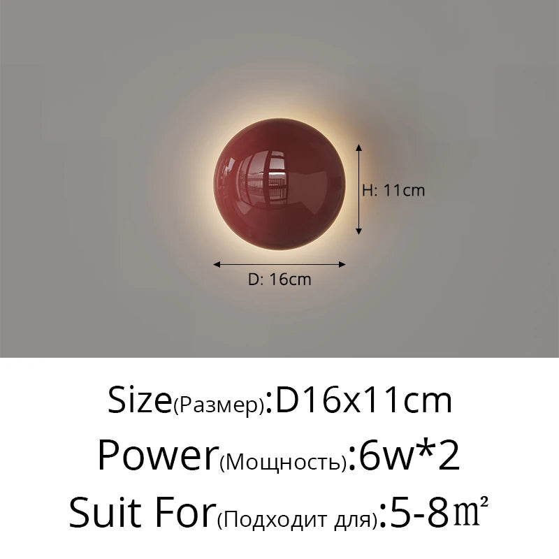 Round Cream Wall Lamp, product photo 9