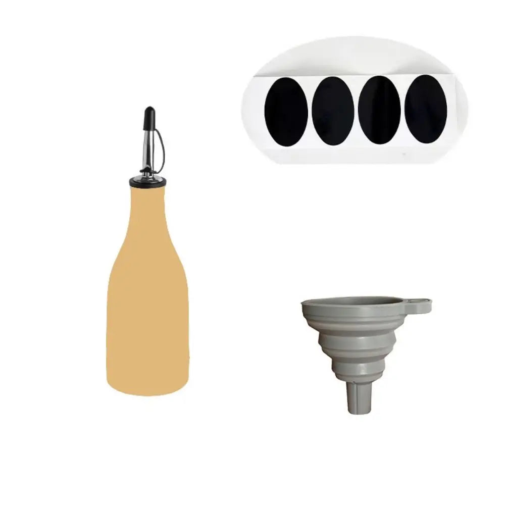 Modern Ceramic Olive Oil Dispenser with Pour Spout, Minimalist Oil Bottle for Kitchen Counter, White, Black, Grey or Sand