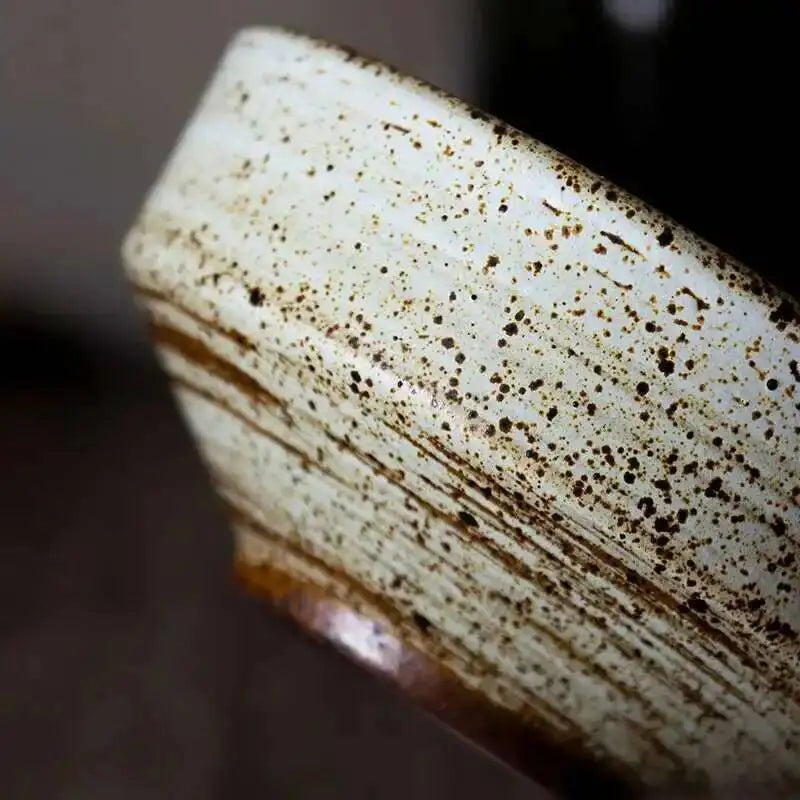 Retro Handmade Stoneware Tableware, Japanese-Style Bowls and Plates for Rice, Soup and Salad, Bowls, Sauce Dish or Plate