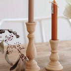 Turned Wooden Candlesticks, product photo 4