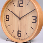 Wooden Table Clock, Silent Desk and Shelf Clock for Living Room and Bedroom, Four Styles