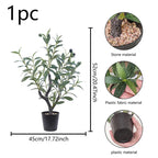 Small Artificial Olive Tree in Pot, Faux Tabletop Plant for Shelf, Desk and Windowsill