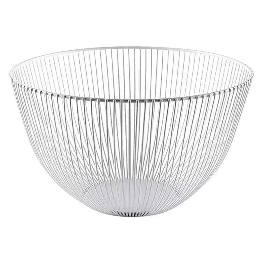 Metal Wire Fruit Bowl, Modern Countertop Basket for Fruit, Bread and Snacks, Black or White