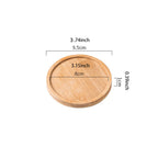 Solid Wood Dessert Plates Set of 4, product photo 1