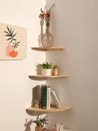 Round Wooden Corner Shelf, product photo 2