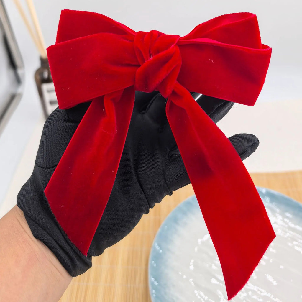 Bow Napkin Rings Set of 6, Christmas Napkin Holders for Holiday Dinner and Wedding Tables, Burgundy, Red or Green