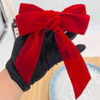 Bow Napkin Rings Set of 6, Christmas Napkin Holders for Holiday Dinner and Wedding Tables, Burgundy, Red or Green