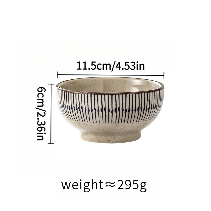 Small Ceramic Bowls, 11.5 cm Thick Bowls for Rice, Dessert, Soup and Dips, Set of 2 or 4