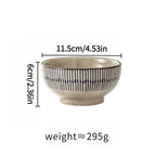 Small Ceramic Bowls, 11.5 cm Thick Bowls for Rice, Dessert, Soup and Dips, Set of 2 or 4
