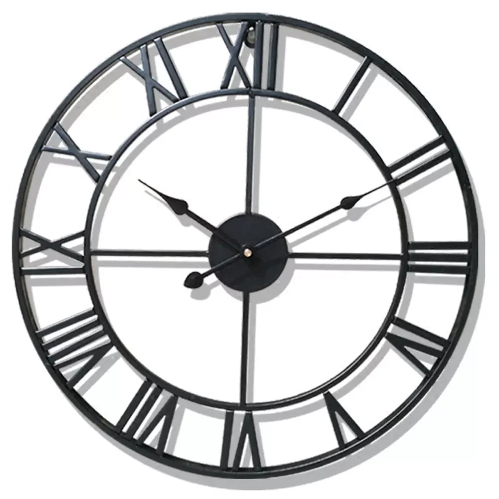 Roman Numeral Metal Wall Clock, product photo 6
