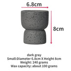 Cement Tealight Holders, Minimalist Concrete Candle Cups for Coffee Table, Bathroom and Bedroom, Beige White or Dark Grey, Small or Large