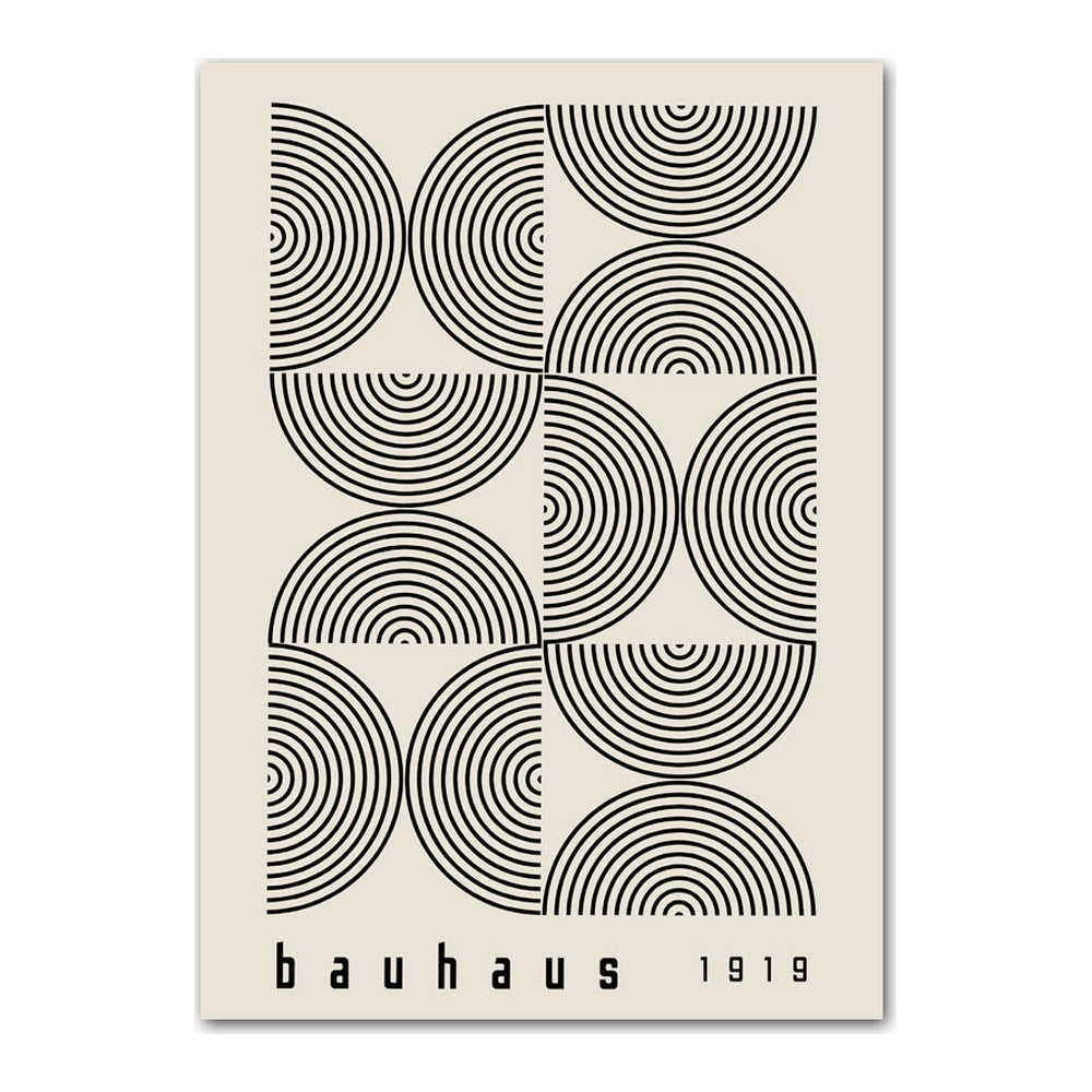 Bauhaus Exhibition Poster Prints, Green and Black Minimalist Canvas Wall Art for Living Room and Office, 10 Designs, Unframed