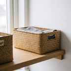 Woven Seagrass Basket, lifestyle photo