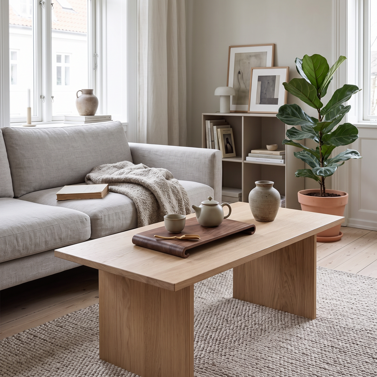 Black Walnut Coffee Tray, lifestyle photo