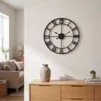 Large Roman Numeral Wall Clock, lifestyle photo