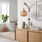 Bamboo Lantern Wall Lamp, lifestyle photo